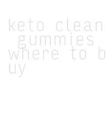 keto clean gummies where to buy