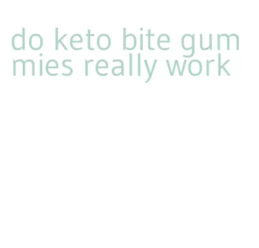 do keto bite gummies really work