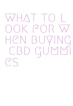 what to look for when buying cbd gummies