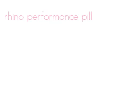 rhino performance pill