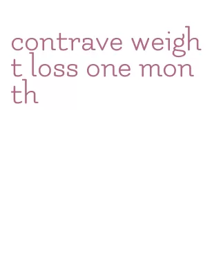 contrave weight loss one month