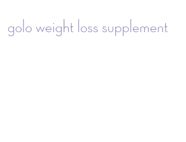 golo weight loss supplement