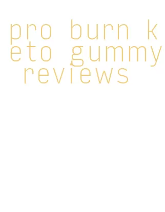 pro burn keto gummy reviews