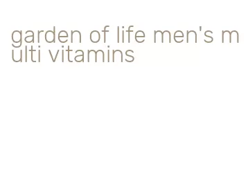 garden of life men's multi vitamins