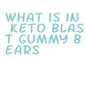 what is in keto blast gummy bears