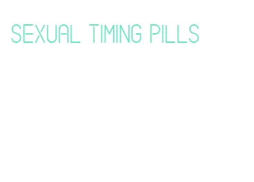 sexual timing pills