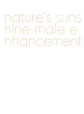 nature's sunshine male enhancement