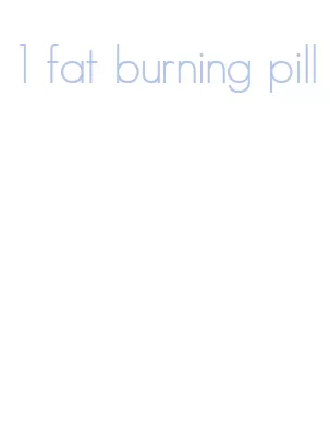 1 fat burning pill