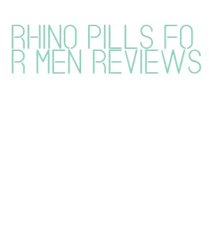 rhino pills for men reviews