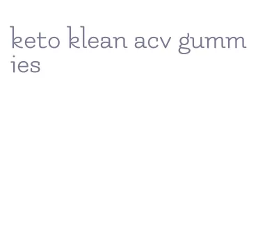 keto klean acv gummies