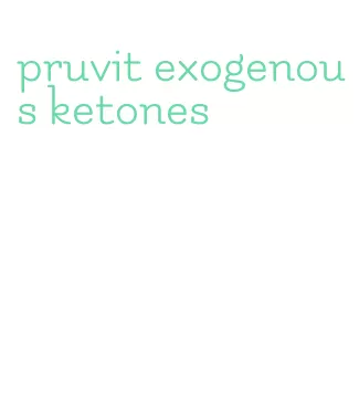 pruvit exogenous ketones