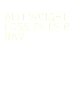 alli weight loss pills ebay