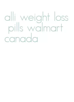 alli weight loss pills walmart canada