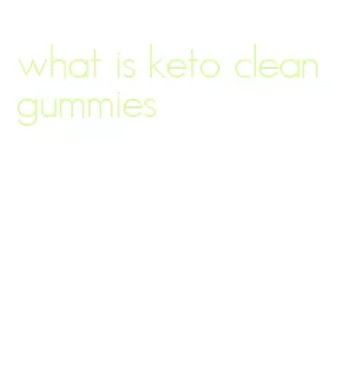 what is keto clean gummies