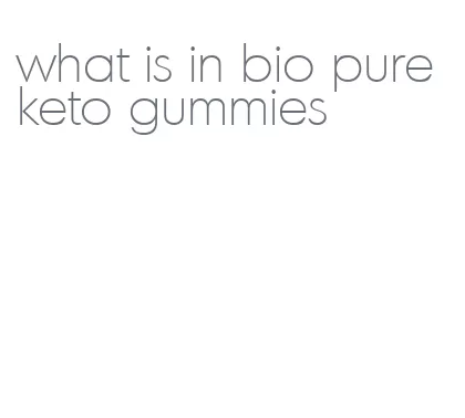 what is in bio pure keto gummies