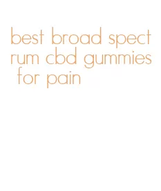 best broad spectrum cbd gummies for pain