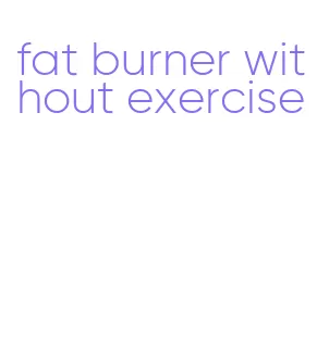 fat burner without exercise