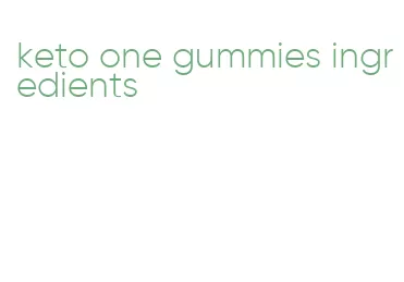 keto one gummies ingredients