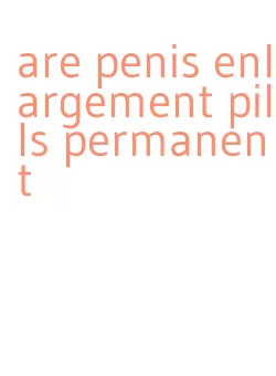 are penis enlargement pills permanent