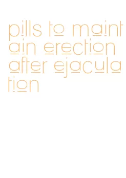 pills to maintain erection after ejaculation