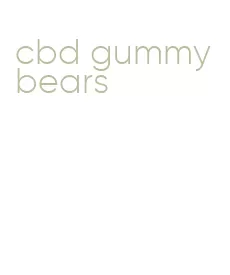 cbd gummy bears