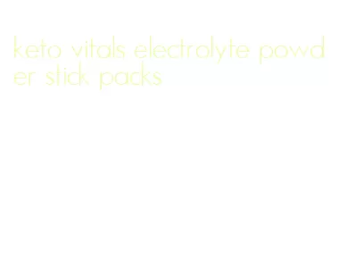 keto vitals electrolyte powder stick packs