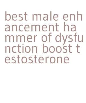 best male enhancement hammer of dysfunction boost testosterone