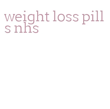 weight loss pills nhs