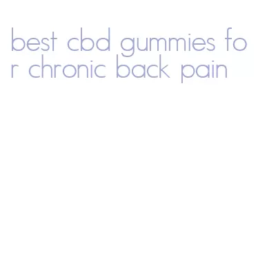 best cbd gummies for chronic back pain