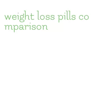 weight loss pills comparison