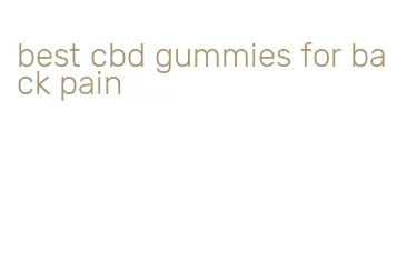 best cbd gummies for back pain