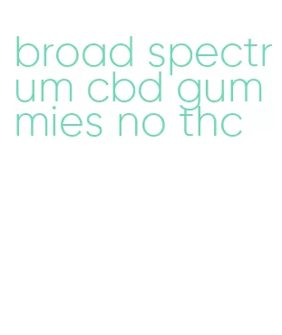 broad spectrum cbd gummies no thc