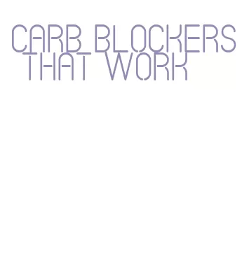 carb blockers that work