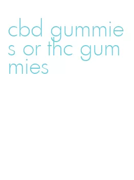 cbd gummies or thc gummies