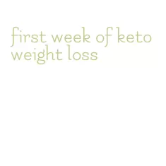 first week of keto weight loss