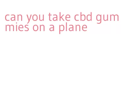 can you take cbd gummies on a plane