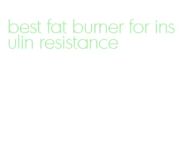 best fat burner for insulin resistance