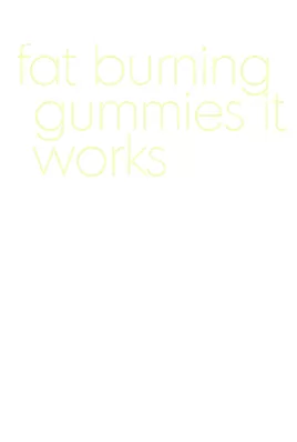 fat burning gummies it works