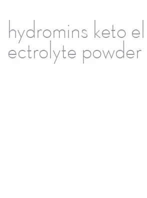 hydromins keto electrolyte powder