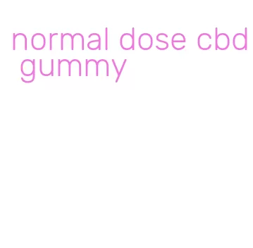 normal dose cbd gummy