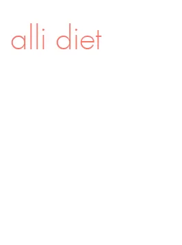 alli diet