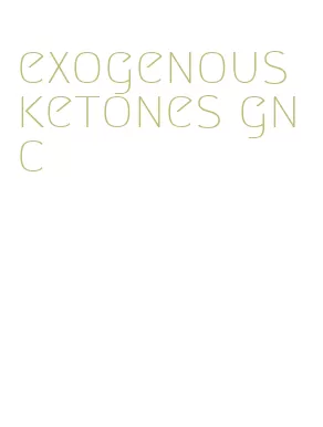 exogenous ketones gnc