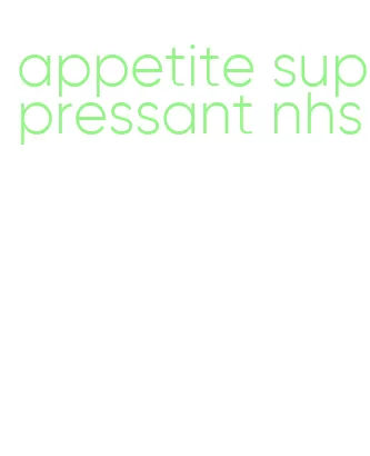 appetite suppressant nhs