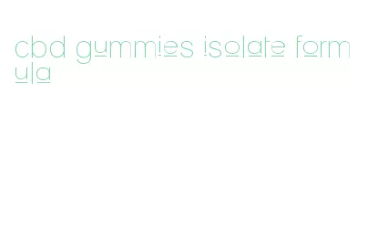 cbd gummies isolate formula