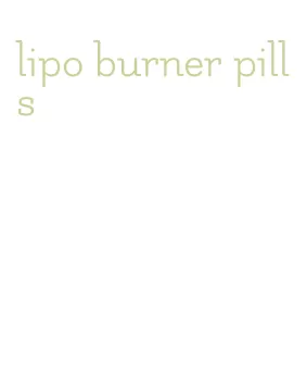 lipo burner pills