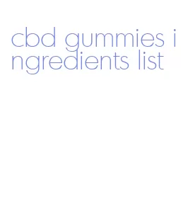 cbd gummies ingredients list