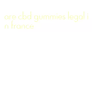 are cbd gummies legal in france