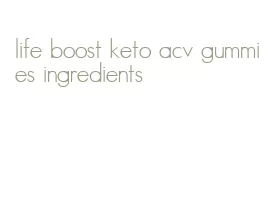 life boost keto acv gummies ingredients