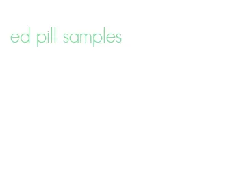 ed pill samples