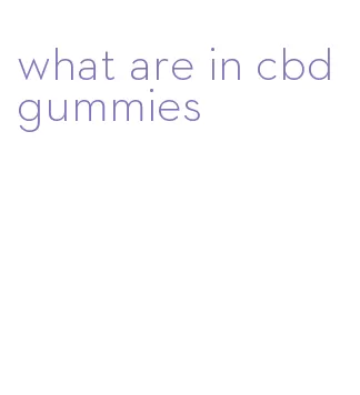 what are in cbd gummies